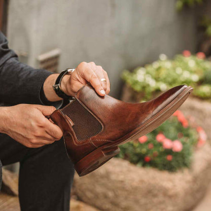 Sikes Washed Chelsea Boots Brown